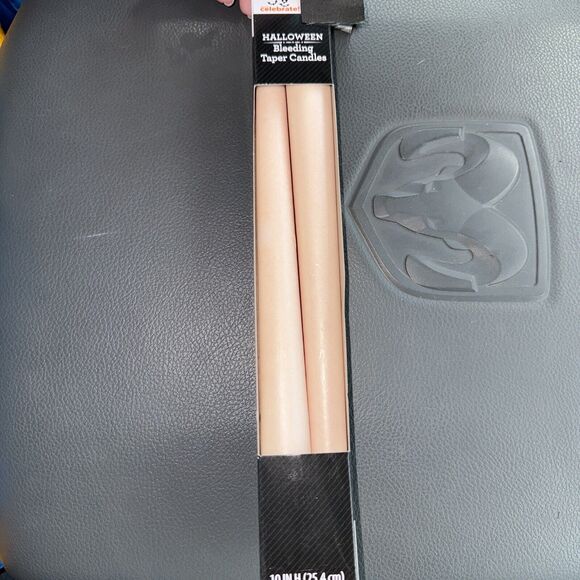 Halloween‎ 10” L/ 25.4 Spooky Bleeding Taper Candles, Two Pk - Picture 1 of 4